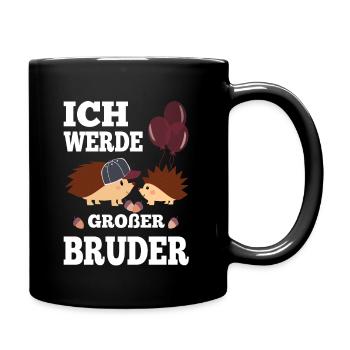 Großer Bruder - Ich werde großer Bruder - Tasse einfarbig - Schwarz - Rechts