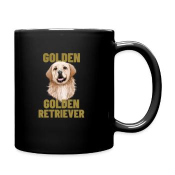 Golden Retriever cadeau de chien golden - Mug uni - noir - Droite