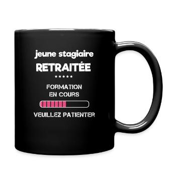 Idée cadeau femme retraitée - Mug uni - noir - Droite