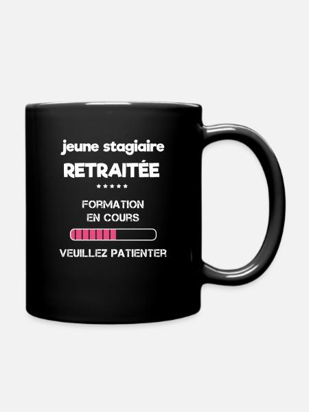 Idée cadeau femme retraitée - Mug uni - noir