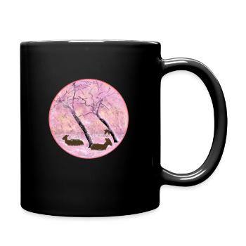 fleurs de cerisiers japonais femme - Mug uni - noir - Droite