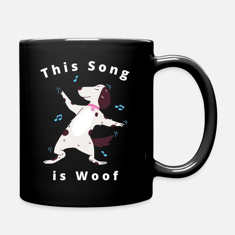 Süße lustige tanzen Hund Design - Tasse einfarbig - Schwarz