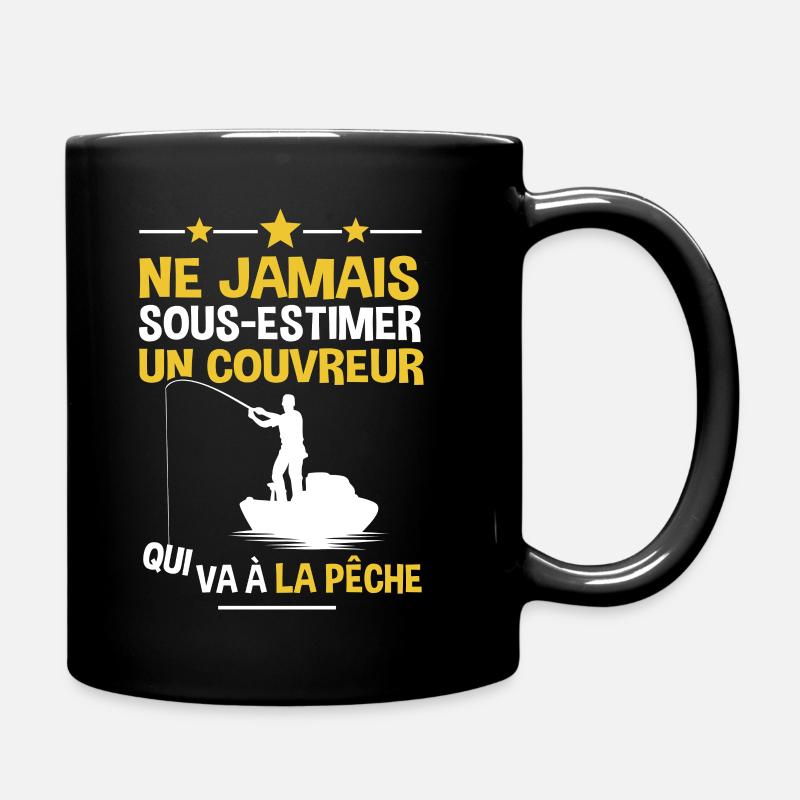 Couvreur cadeau drôle pêcheur - Mug uni - noir