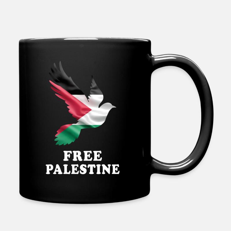 Palestine libre avec pigeon - Mug uni - noir