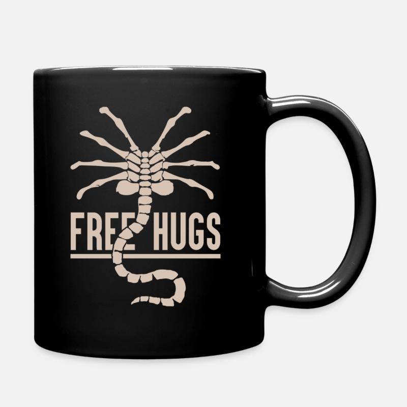 Kostenlose Umarmungen - Tasse einfarbig - Schwarz