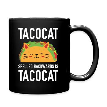 Tacocat rückwärts geschrieben ist Tacocat - Tasse einfarbig - Schwarz - Rechts
