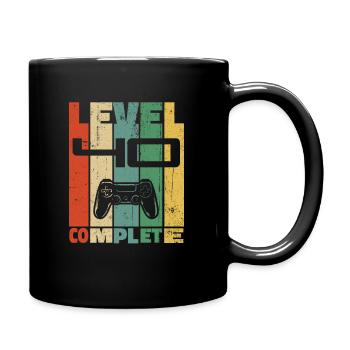 40e anniversaire niveau 40 Complete Retro Fun Gamer - Mug uni - noir - Droite