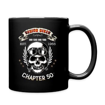 Motard Anniversaire Idée cadeau moto Crane - Mug uni - noir - Droite