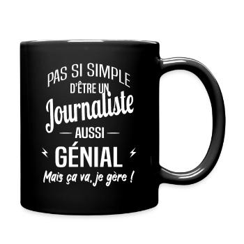 Journaliste - Mug uni - noir - Droite