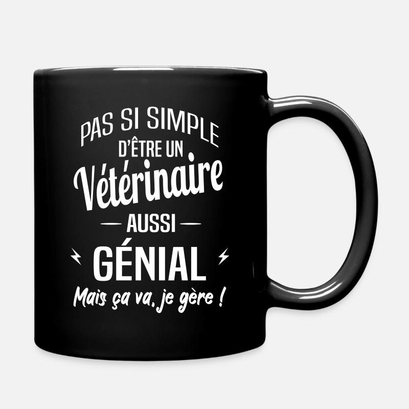Vétérinaire - Mug uni - noir