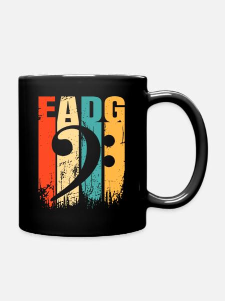 Bassist EADG Bass BassEr Retro Bass Wrench - Full Colour Mug - black