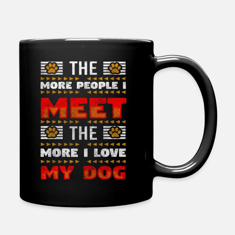 Amoureux des chiens - Mug uni - noir