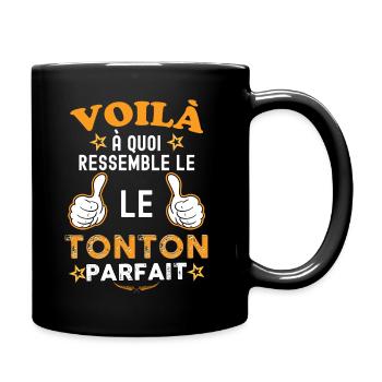 Tonton parfait qui déchire c'est le mien - Mug uni - noir - Droite