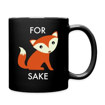 Um des Fuchses willen - Tasse einfarbig - Schwarz - Rechts