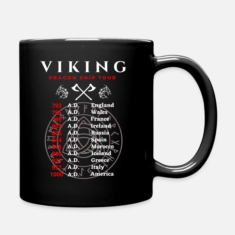Viking World Tour-Wikinger Welttournee - Tasse einfarbig - Schwarz