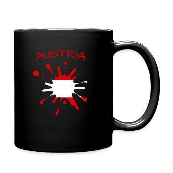 Austria splash Kleks Fahne Österreich - Tasse einfarbig - Schwarz - Rechts