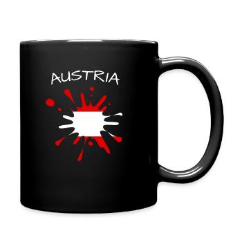 Austria splash Kleks Fahne Österreich - Tasse einfarbig - Schwarz - Rechts