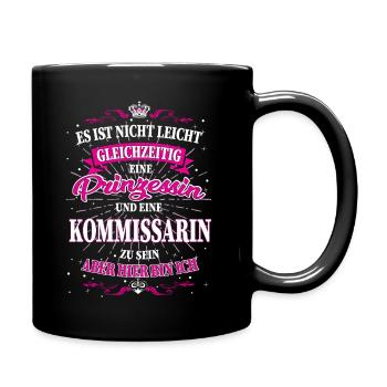 Kommissarin und Prinzessin T-Shirt - Tasse einfarbig - Schwarz - Rechts