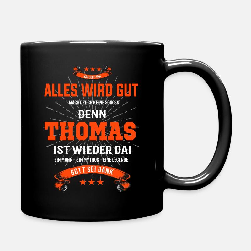 Thomas T-Shirt - Alles wird gut! - Tasse einfarbig - Schwarz