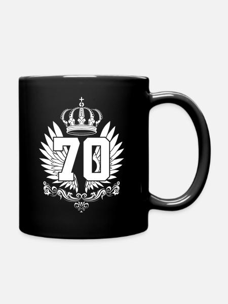 70. GEBURTSTAG 70 JAHRE - Tasse einfarbig - Schwarz