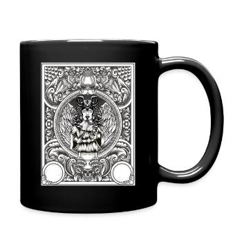 Gothic Baphomet Satanic 666 Black Metal - Full Colour Mug - black - Right