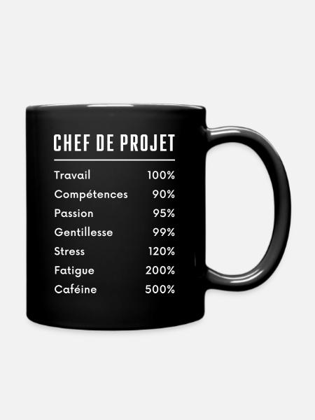 Chef de projet - Mug uni - noir