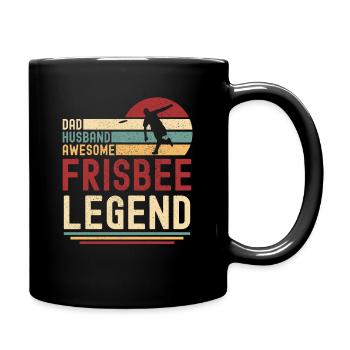 Papa Husband Frisbee Legend rétro vintage - Mug uni - noir - Droite