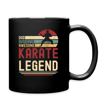 Papa Husband Karaté Legend vintage rétro - Mug uni - noir - Droite