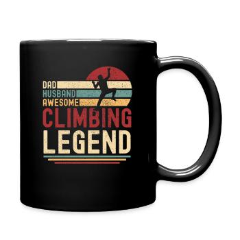 Papa Husband Climbing Legend vintage rétro - Mug uni - noir - Droite
