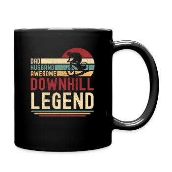 Papa Husband Downhill Mountain Bike Legend rétro - Mug uni - noir - Droite