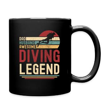 Mari Père Plongeur Légende Rétro Vintage - Mug uni - noir - Droite