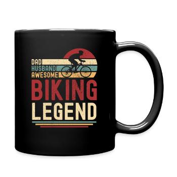 Papa Husband Biking Legend retro Mountain Bike - Full Colour Mug - black - Right