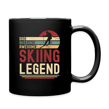 Mari Père Ski Legend Retro Vintage - Mug uni - noir - Droite