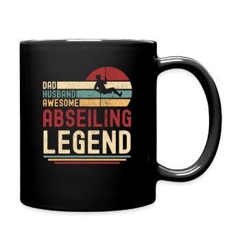 Abseiling retro vintage Abseilen Legende Vater - Tasse einfarbig - Schwarz - Rechts