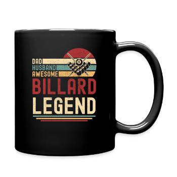 Papa Ehemann Billard Legende vintage retro - Tasse einfarbig - Schwarz - Rechts