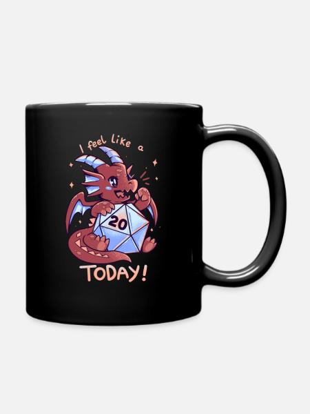 Ich fühle mich heute wie eine 20 - Tasse einfarbig - Schwarz