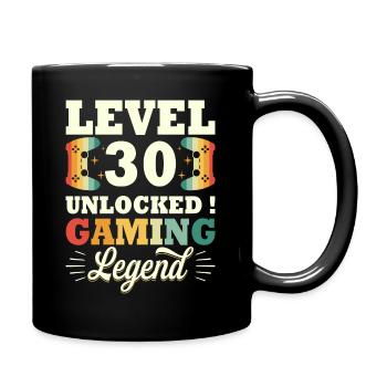 Legende Level 30 Jubiläum Gamer 30 Jahre - Tasse einfarbig - Schwarz - Rechts