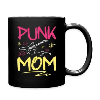 Mom Punk Rock - Tasse einfarbig - Schwarz - Rechts