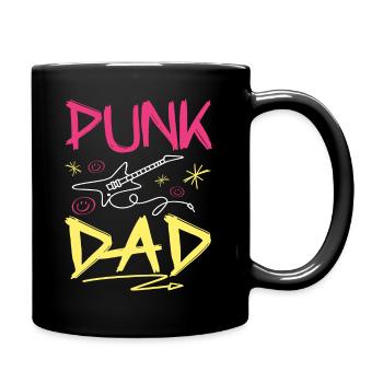 Papa Punkrock - Tasse einfarbig - Schwarz - Rechts
