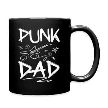Papa Punkrock - Tasse einfarbig - Schwarz - Rechts