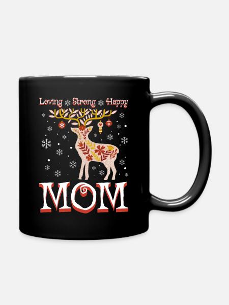 Renne De Noël Fille Femme Maman - Mug uni - noir