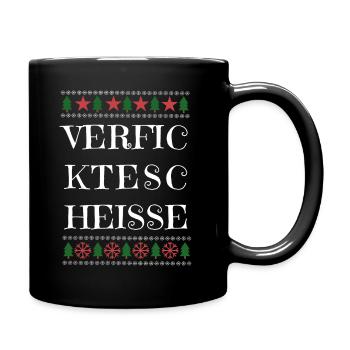 Verfickte scheiße Weinachten - Tasse einfarbig - Schwarz - Rechts