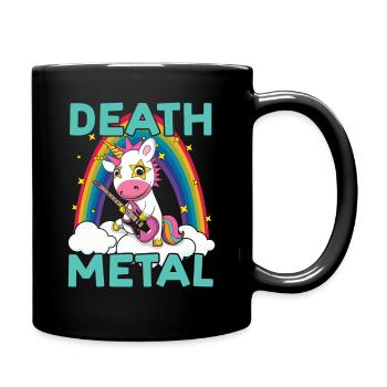Metal Music Lover Guitar Rainbow Unicorn Rocker - Mug uni - noir - Droite