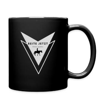REITE JETZT - ATME SPÄTER - Nr. 6 WESTERNREITEN - Tasse einfarbig - Schwarz - Rechts