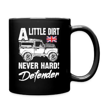 Un peu de saleté jamais dur Landy Defender - Mug uni - noir - Droite
