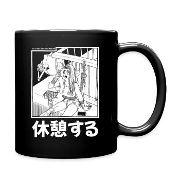 Victoria takes a break - Full Colour Mug - black - Right