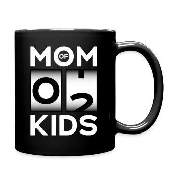 MOM OF 2 KIDS MAMA GEBURT ZWEITES KIND - Tasse einfarbig - Schwarz - Rechts