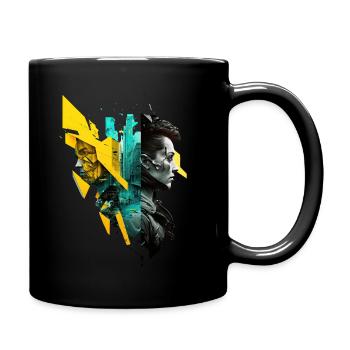cyber punk No103 - Tasse einfarbig - Schwarz - Rechts