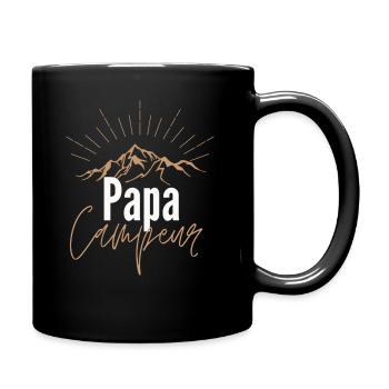 papa campeur est papa parfait / cadeau papa campeu - Mug uni - noir - Droite