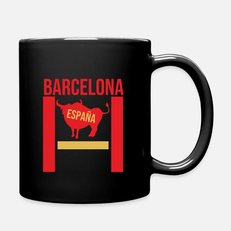 Barcelona Souvenir Stier Barcelona - Tasse einfarbig - Schwarz